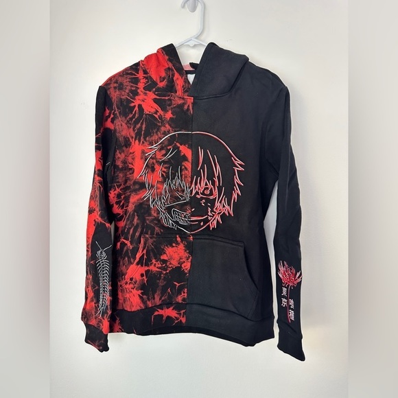 Tokyo Ghoul Split Hoodie Black/Red - Picture 2 of 5